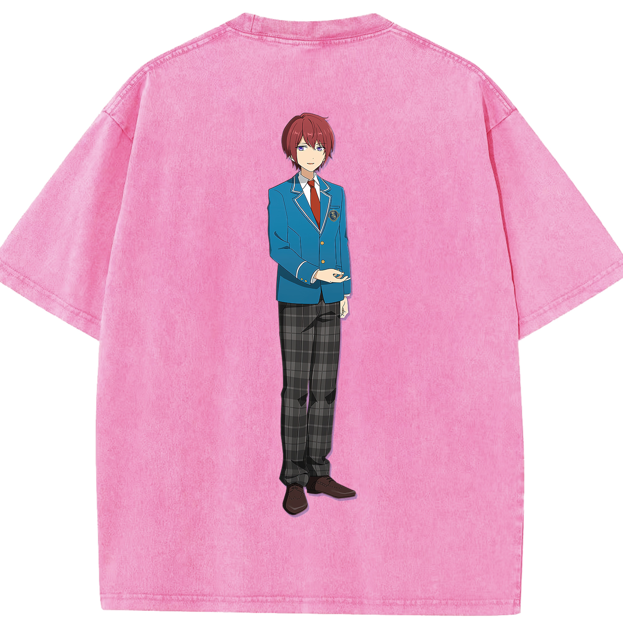 （画像用） あんさんぶるスターズ! Ensemble Stars 綿100% ヴィンテージ風 半袖Tシャツ（背面プリント）